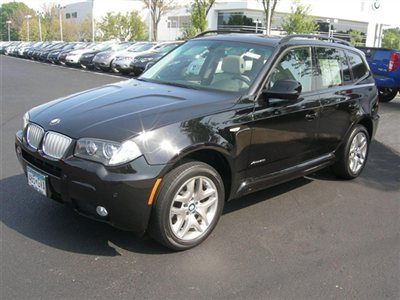 2010 bmw x3 3.0i xdrive, cold / prem / m sport pkgs, black, 35152 miles