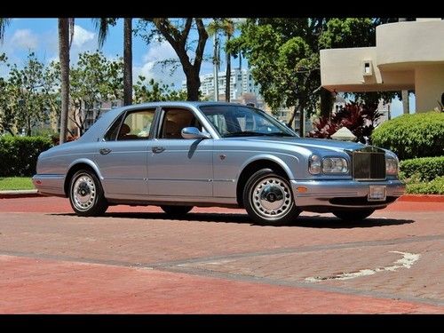 1999 rolls royce silver seraph light blue sunroof oatmeal leather