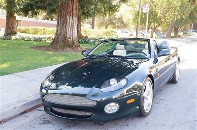 2001 aston martin db7 v12 volante, green/tan