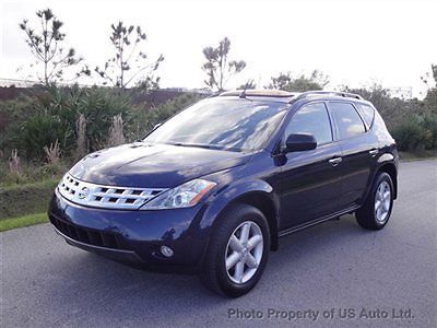 2004 nissan murano sl clean carfax florida suv rust free leather sunroof 3.5l v6