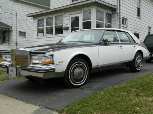 Purchase Used Beautiful 1985 Cadillac Seville Pearl White Candy Blue