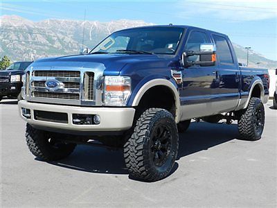 Ford crew cab 4x4 king ranch powerstroke diesel custom new lift wheels tires