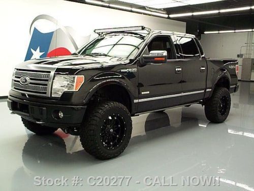 2012 ford f-150 platinum 4x4 ecoboost v6 lifted nav 13k texas direct auto