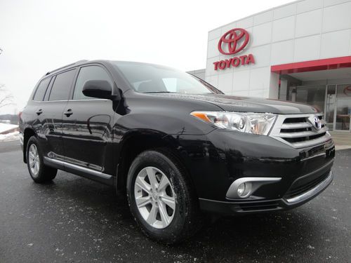 2012 highlander se 4wd heated leather moonroof rear camera black 1-owner 21k mil