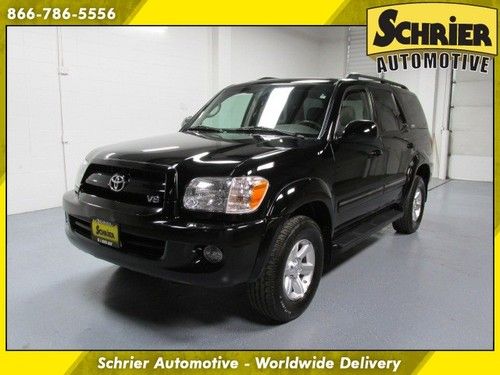 2007 toyota sequoia sr5 black tan heated leather luggage rack sunroof 1 owner