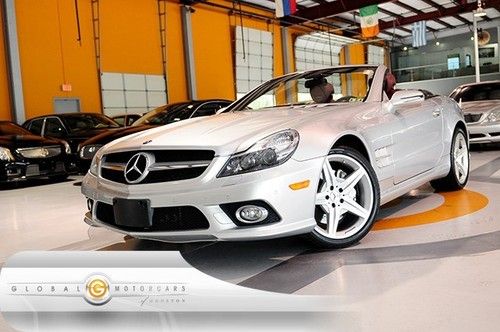 09 mercedes sl550 sport roadster silver-arrow hk nav keyless vent scarf pano pdc