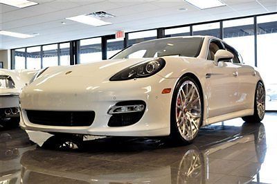 2011 porsche panamera turbo 500hp 4.8l twin-turbo v8,white/blue/creme 17k