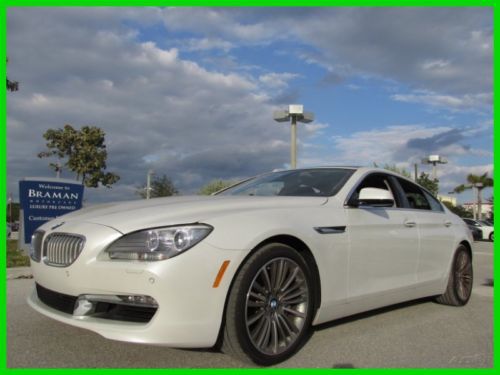 13 certified mineral white 650i x-drive awd turbo 4.4l v8 grancoupe *navigation