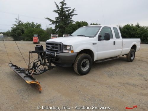 Ford f250 4x4 extended cab pickup truck 5.4l a/t cold a/c snow plow bidadoo