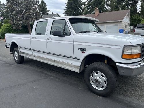 1996 ford f-350 xl crew cab 4x4 460 banks low miles no reserve rust free obs