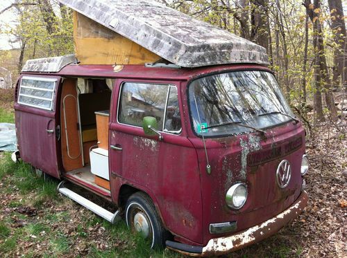 1971 volkswagen kombi vw ( westfalia ? vanagon ? ) camper pop top bus