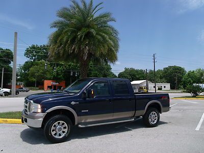 Ford f250 crew cab king ranch 4x4 fx4 1/2 ton no rust clean 6.0 turbo diesel