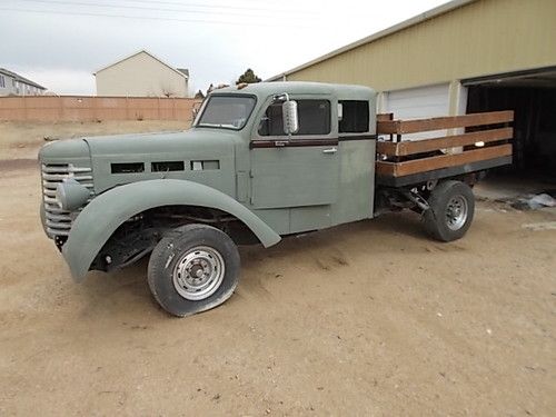 1947 custom diamond t truck mounted upon a 98 dodge diesel running gear, auto