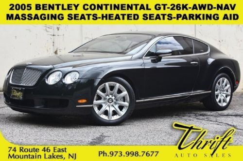 2005 bentley continental gt-26k-awd-nav-massaging seats-heated seats-parking aid