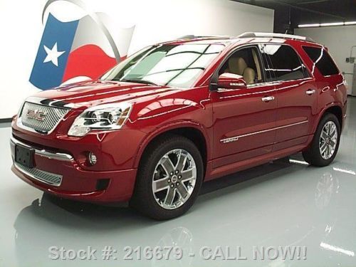 2012 gmc acadia denali dual sunroof climate leather 25k texas direct auto