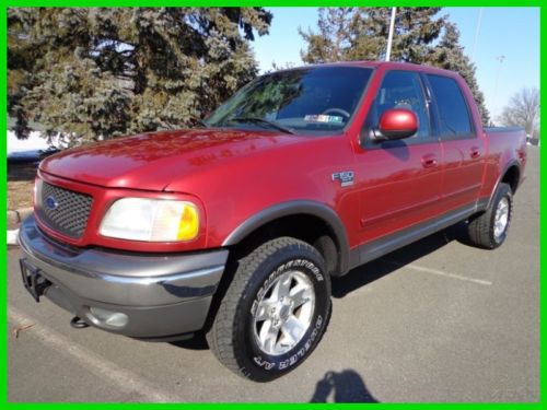 2002 ford f-150 xlt crew cab 4x4 fx4 runs clean carfax runs great no reserve