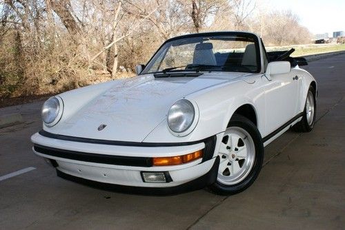 911 carrera convertible, 64k miles, carrera white, collector car!