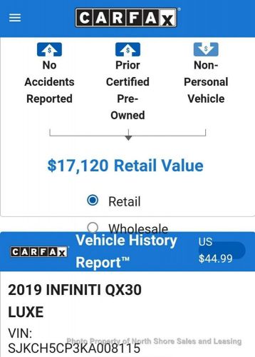 2019 infiniti qx30 luxe fwd