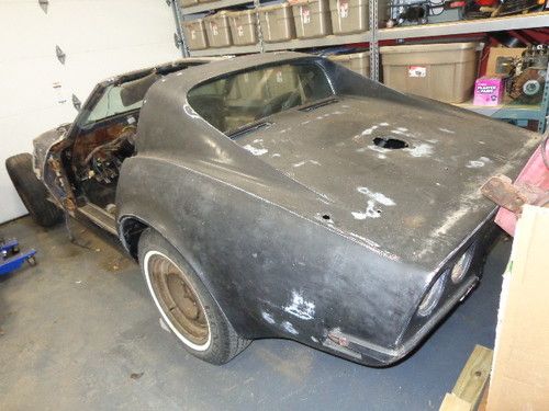 1972 c3 chevrolet corvette stingray coupe project parts car - clear title