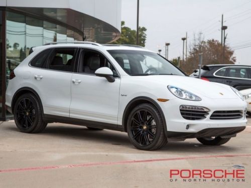 2012 porsche cayenne s hybrid white pasm pano roof keyless entry nav bose