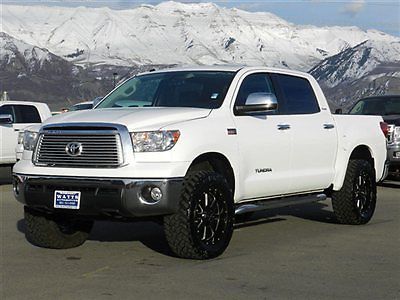 Tundra crew max limited platinum 4x4 custom lift wheels tires leather nav roof