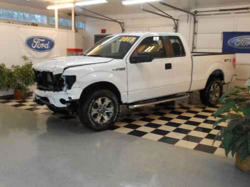 2013 ford f150 ext cab stx 4x4 13k no reserve salvage rebuildable supercab 4wd