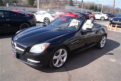 2012 slk350 roadster, premium 1, black/tan, hk, bluetooth, only 4230 miles