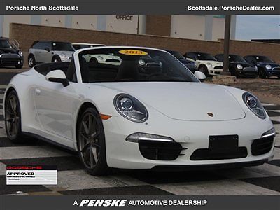 6k miles pdk convertible gps power seats sport chrono pkg white