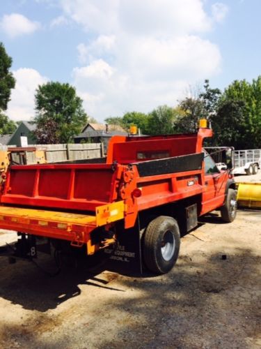 98 gmc 4x4 diesel dump truck w/ plow &amp; salt spreader