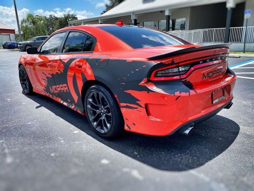 2021 dodge charger scat pack 6.4l go mango mopar carfax cert 1 owner