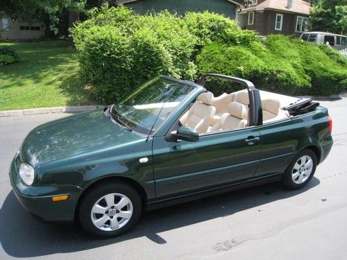 2002 vw cabrio glx low miles runs and looks excellent no reserve auction