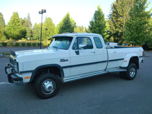 1992 dodge ram 350 4x4 - cummins 5.9 turbo diesel - very low miles - club cab