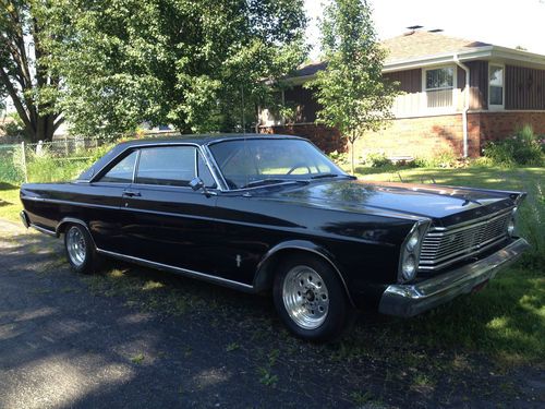 1965 ford galaxie ltd 500 base 5.8l black on black with chrome trim interior