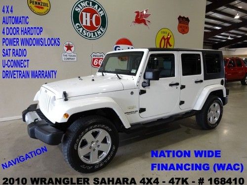 2010 wrangler unlimited sahara 4x4,auto,remote start,nav,lth,47k,we finance!!