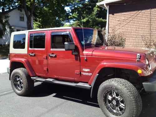 2007 jeep wrangler unlimited sahar 4d  27k miles leather, gps, new tires wheels