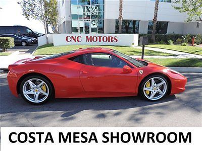 2014 ferrari 458 italia coupe in rossa corsa / low miles / good options ( 2013 )