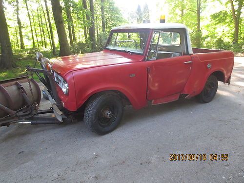 Ih scout international 800 pick up 1967 original 11602 miles rusty snow plow