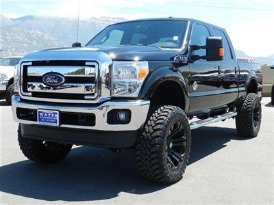 Crew cab powerstroke diesel 4x4 custom new lift 22 wheels tires nav roof auto