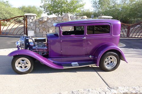 1930 ford model a 2 door sedan street rod 383 stroker tci chassis ifs turn key