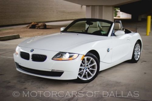 2007 bmw z4 3.0i white convertible memory seats heated seats