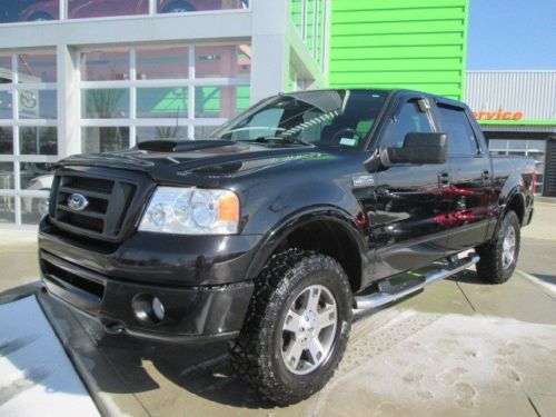 F150 black leather fx4 roof 4 door v8 4wd truck new off road tires loaded