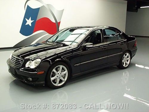 2007 mercedes-benz c230 sport spoiler blk on blk 72k mi texas direct auto