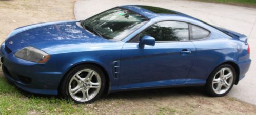 2005 hyundai tiburon gt coupe 2-door 2.7l blue, automatic, 155k miles, 2door,