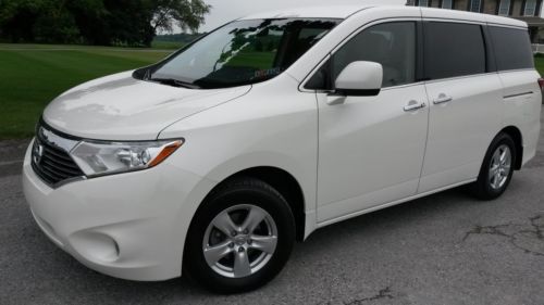 2011 nissan quest minivan sv  white light hail damage salvage no reserve auction