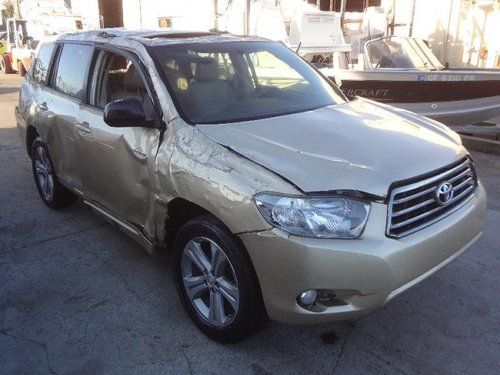 2008 toyota highlander sport damaged rebuilder runs! only 75k miles leather l@@k