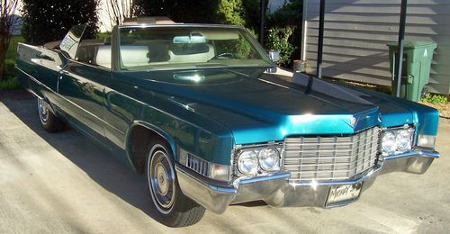 1969 cadillac deville convertable / 41,809 original miles / southern car / nice