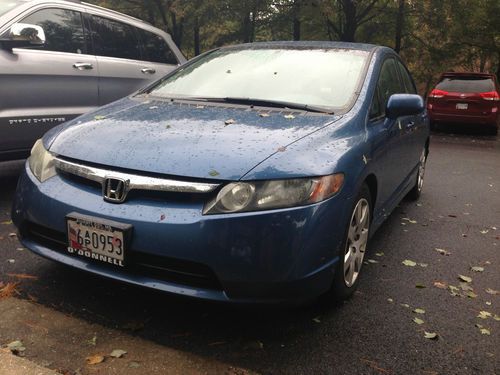 2006 honda civic lx sedan blue