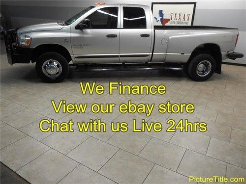 06 ram 3500 dually crew 4x4 6 speed 5.9 cummins diesel finance texas