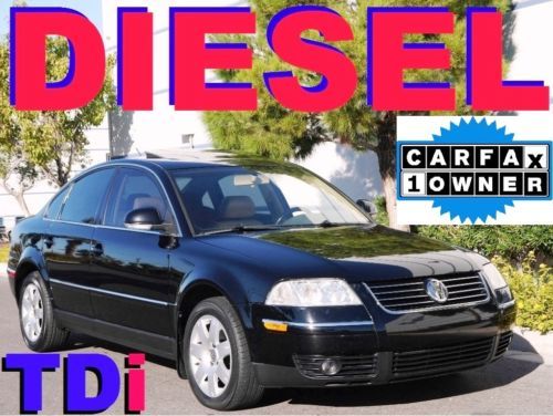 2005 vw passat gls tdi turbo diesel 1 owner new timing belt, wat pump no reserve