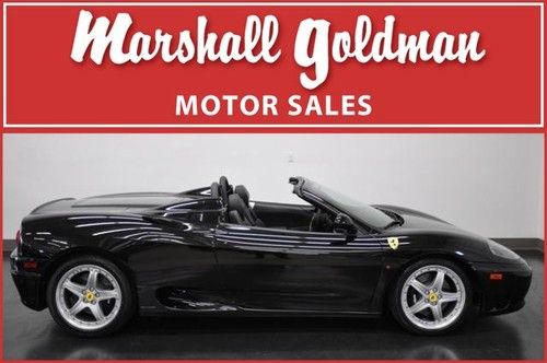 2005 ferrari 360 spider f-1  black daytonas shields modulars serviced 9300 miles